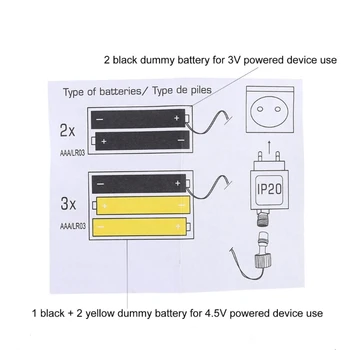 1 в 5 Батарейных Отсекателях AAA Адаптер Питания EU/UK/US Может заменить Батарейки LR03/AAA 4.5 V 3V для светодиодной Подсветки 40JB
