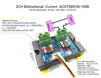 acs758kcb acs758 150B 2-канальный двунаправленный ток acs758kcb-150b полоса пропускания 120 кГц ac/dc:-150-150a 0.013/1a