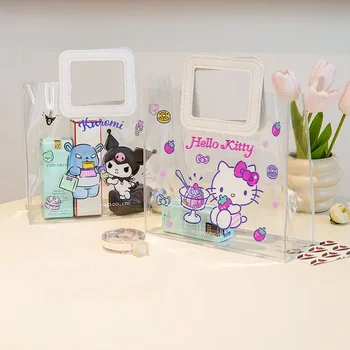 Сумочка Sanrio Kawaii Hello Kitty Kuromi Pochacco Сладкий аниме Мультфильм Простая мода в стиле Ins Портативная сумка для подарочной упаковки для девочек