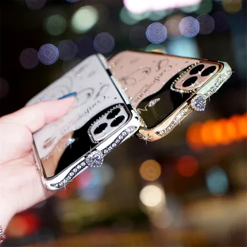Для iPhone 11 Pro Max Case Блестящий Горный Хрусталь Бриллиантовый Бампер Чехол Funda Для iPhone 7 8 Plus X Xs Xr Xs Max 11 Pro Max Case