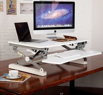 Loctek M1L EasyUp Регулируемая по Высоте Подставка для сидения, Стойка для стола, Складной Стол для ноутбука, Подставка для ноутбука/монитора С подставкой для клавиатуры