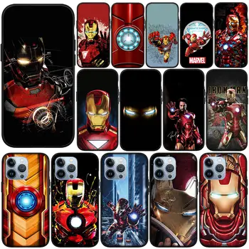 Мягкий чехол для Apple iPhone 11 15 Pro XS Max X XR 6 7 8 6S Plus + SE 2022 8+ Чехол для телефона Hero I-IronMans I-Железный Человек M-Marvels