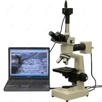 Металлургический микроскоп EPI-AmScope Поставляет 40X-400X Металлургический микроскоп EPI + Цифровую камеру 1.3Мп