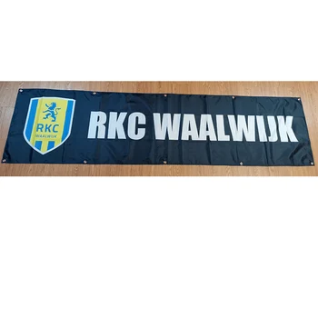Голландский Флаг RKC Waalwijk Черный 60x240 см Декоративный Баннер для Дома и Сада