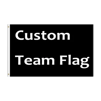 Изготовленные на Заказ Флаги 3x5 ФУТОВ Изготовленный На Заказ Флаг Полиэфирной Футбольной Команды Напечатал Баннер для Декора Ft Flag Banner