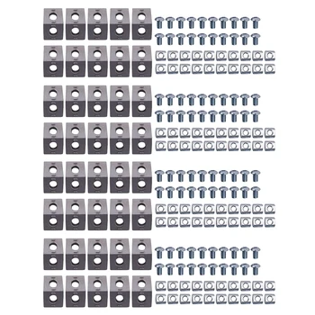 200шт Угловой Кронштейн Серии 2020 Алюминиевый Профиль Соединительный Комплект Для Аксессуаров Алюминиевого Профиля С Прорезью 6 мм