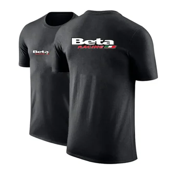Beta Racing Motocross 2024, Новые мужские хлопковые повседневные Спортивные Дышащие Однотонные Летние футболки высокого качества с коротким рукавом, топы
