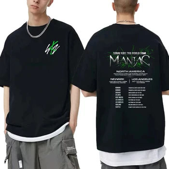 Модная короткая черная футболка Stray Kids Maniac 2022 года