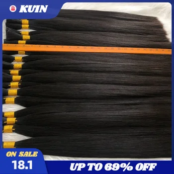 100% Натуральные волосы IndinaHuman, объемные волосы для плетения в машинке, изготовленные из натуральных прямых волос Remy, 12-28 дюймов, 100 г натуральных светлых волос