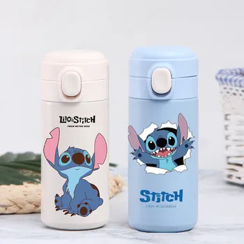 Disney Stitch Thermal Cup Портативная Спортивная Бутылка Для Воды Большой Емкости На Открытом Воздухе Детская Питьевая Чашка Термальная Бутылка Из Нержавеющей Стали