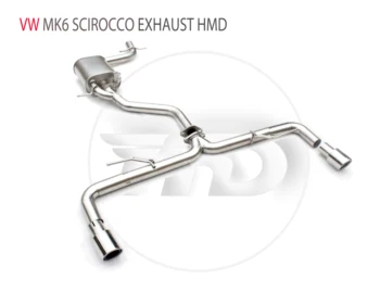 Задняя крышка выхлопной трубы из нержавеющей стали HMD Подходит для клапана автоматической модификации VW Golf 6 MK6 Scirocco