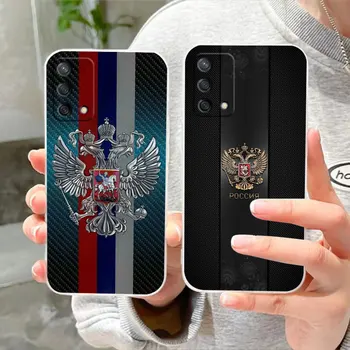 Прозрачный чехол для телефона OPPO A98 A97 A96 A95 A94 A93 A92S A74 A72 A57 A55 A54 A53 A32 A17 4G 5G Чехол Флаги России Винтажный Флаг CCCP