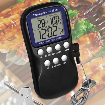 Цифровой Термометр для Мяса с Мгновенным Считыванием с Зондом для Приготовления Пищи Быстрый Точный Водонепроницаемый Цифровой Пищевой Термометр Барбекю Кухня Выпечка