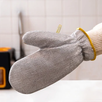 Перчатки для мытья посуды из стальной проволоки, женская бытовая техника, теплоизоляция кухни, Водонепроницаемые зимние перчатки для мытья посуды с утолщением