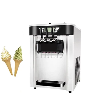 Коммерческая Настольная Машина Для Производства Мягкого Мороженого, Небольшая Трехцветная Машина Для Производства Замороженного Йогурта Мощностью 2000 Вт Высокой Мощности
