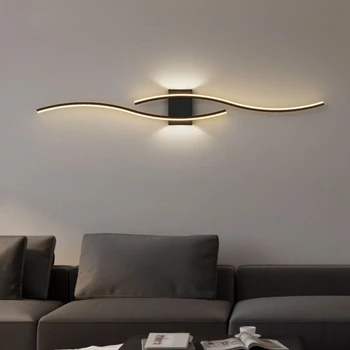 1 комплект Роскошного минималистского настенного светильника в полоску Современная решетка для гостиной ТВ Фоновый Настенный светильник