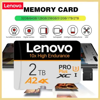 Lenovo SD-Карта Micro TF SD-Карта 2 ТБ 1 ТБ 512 ГБ 256 ГБ 128 ГБ Высокоскоростная Флэш-Карта Памяти SD cartao de memoria для nintendo Switch