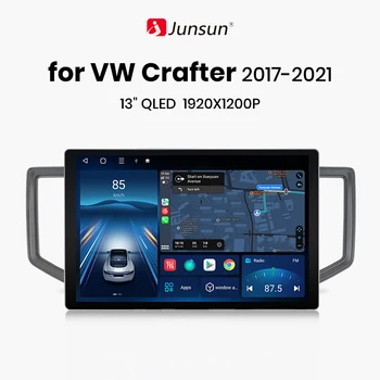 Junsun X7 MAX 13,1 “2K AI Voice Беспроводной CarPlay Android автомагнитола для Volkswagen Crafter 2017-2021 Мультимедийное авторадио