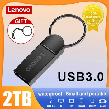 Оригинальный USB-накопитель Lenovo 128 ГБ 2 ТБ USB 3.0, металлический высокоскоростной флеш-накопитель, портативная флешка USB Memory Stick для ПК-ноутбука