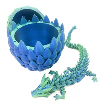 Яйцо Дракона - Украшения из яиц-сюрпризов С гибким перламутровым Драконом, подарок с 3D-печатью.Для детей подарите другу прочный и простой в установке.