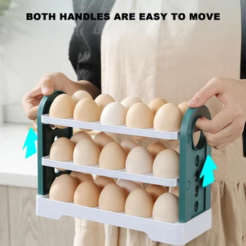 Контейнер для хранения яиц В бытовом холодильнике, подставка для хранения свежих яиц, лоток для яиц в холодильнике большой емкости