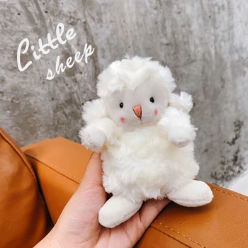 15 см Белая плюшевая игрушка кукла-овечка Кулон Брелок из полипропиленового хлопка Мягкая мягкая игрушка-животное Кукла Игрушки Подарки