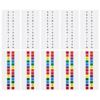 40 Листов Цветных вкладок с алфавитом Маленьких липких вкладок Маркеров страниц для блокнота Вкладок с алфавитными направляющими файлов