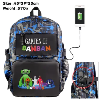 Рюкзак для периферийных устройств Banban Garden с USB-зарядкой, повседневный камуфляжный принт, Водонепроницаемая сумка для компьютера, Дорожная сумка
