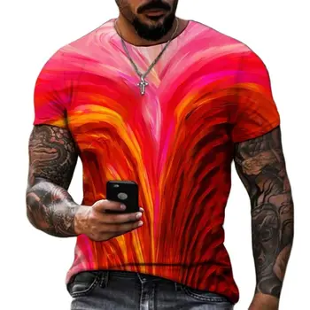 Новый тренд хип-хоп Harajuku Уличная мужская одежда с 3D-печатью, короткий рукав, Летняя крутая спортивная большая дышащая футболка.