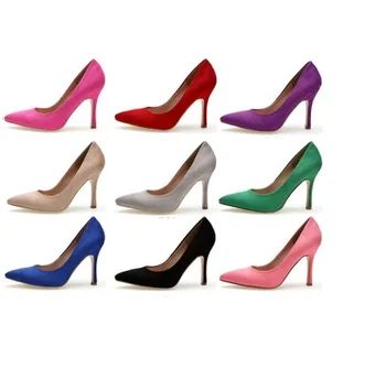 Женская обувь, туфли-лодочки, сексуальные туфли-лодочки с острым носком, туфли-лодочки из флока, свадебные туфли на высоком каблуке 9,5 см, Элегантные модные вечерние туфли-лодочки