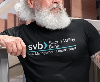 Отдел управления рисками банка Силиконовой долины SVB, футболка с забавным сарказмом, повседневная мужская футболка из 100% хлопка с круглым вырезом и коротким рукавом