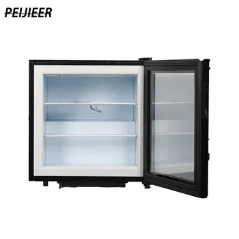 хорошее качество, портативный, маленький холодильник для холодных напитков объемом 55 л, мини-морозильник со стеклянной дверью, холодильник для отеля
