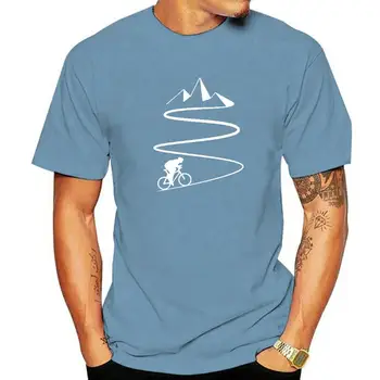 Забавная байкерская футболка с сердцебиением на горном велосипеде, изготовленная на заказ, мужская велосипедная футболка с коротким рукавом, Модная семейная хлопчатобумажная