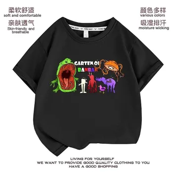 Детская футболка Garten of Banban с короткими рукавами, игровые топы для девочек с короткими рукавами, летняя популярная одежда для мальчиков