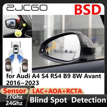 Предупреждение о Вождении при парковке с помощью Системы Обнаружения Слепых зон BSD для Audi A4 S4 RS4 B9 8W Avant 2016 ~ 2023