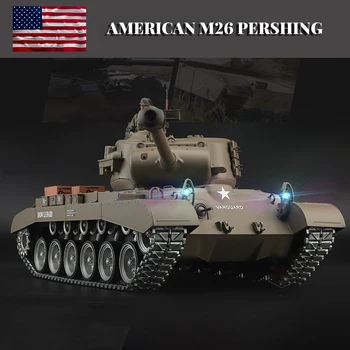 1:16 Henglong 3838-1 Радиоуправляемая модель американского тяжелого танка M26 Pershing, имитационная модель металлического танка, спортивные игрушки с дистанционным управлением