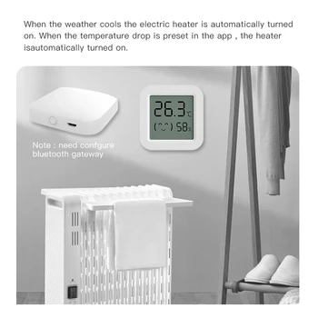 Датчик температуры и влажности Tuya, мини-ЖК-цифровой дисплей, совместимый с приложением, термометр-гигрометр с дистанционным управлением