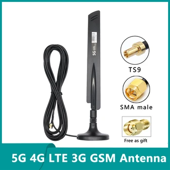 Улучшенная Антенна 5G 4G LTE 3G GSM Omni WiFi Маршрутизатора С Высоким Коэффициентом Усиления 15dbi Внешняя Беспроводная Антенна С Разъемом TS9 SMA и Магнитным Основанием