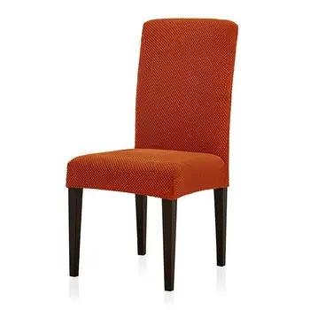 Чехол для обеденного стула с текстурированным покрытием (комплект из 4 штук, оранжевый) Стул для обеденного стола Металлический стул Уличные обеденные стулья Стул розовый Des