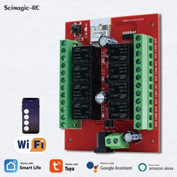 1-5 шт. WiFi Timing Smart Switch Tuya SmartLife APP DC 12V 24V 8-канальный Выключатель светового Двигателя Модуль Реле Домашней Автоматизации 8-канальный