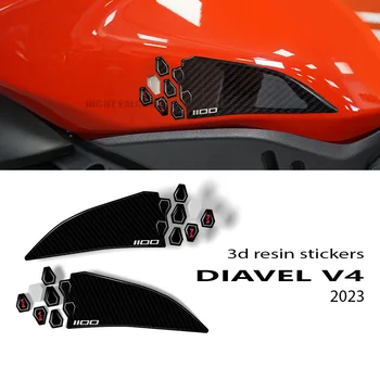 3D Наклейка Для Мотоцикла Ducati Diavel V4 diavel v4 2023- Аксессуары протектор бака 3D Набор Наклеек Из Эпоксидной смолы