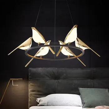 Дизайн подвесного светильника BL Lind Золотая лампа Magpie bird С возможностью поворота Подвесной светильник для спальни, столовой, прикроватной тумбочки, роскошный светильник для кабинета