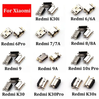 10 шт. Разъем Для Зарядки через USB Для Xiaomi Redmi 6 6A 6Pro 7 7A 8 8A 9 9A 10X Pro K30 K30i K30Pro K30S K40 K40Pro Зарядное Устройство Порты и Разъемы