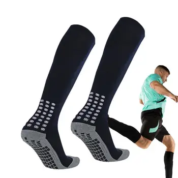 Противоскользящие футбольные носки для мужчин и женщин, нескользящие футбольные баскетбольные теннисные спортивные носки, велосипедные носки для верховой езды