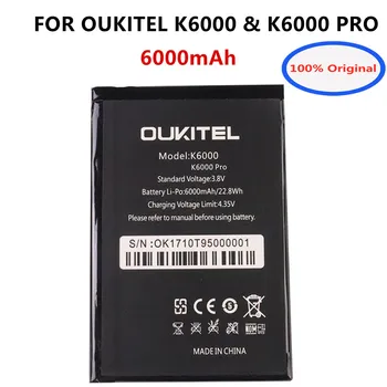 6000 мАч K6000 Новый Аккумулятор Для смартфонов Oukitel K6000 & K6000 PRO 4G LTE 100% Оригинальная Замена Li-ion Bateria В наличии