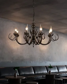 ЛОФТ Индустриальный стиль, Ностальгические американские ретро лампы, бар, ресторан, магазин барбекю, Железный светильник в форме капли