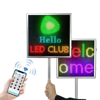 Светодиодный Экран дисплея Bluetooth DIY Программируемый Знак Сообщения Коммерческий СВЕТОДИОДНЫЙ Ручной Рекламный Щит Перезаряжаемая Цветная Реклама