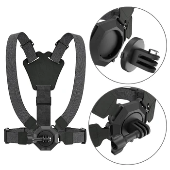 Зажим для ремня рюкзака для камеры Insta360X3 Магнитный нагрудный ремень для видеоблога Черный P9JD