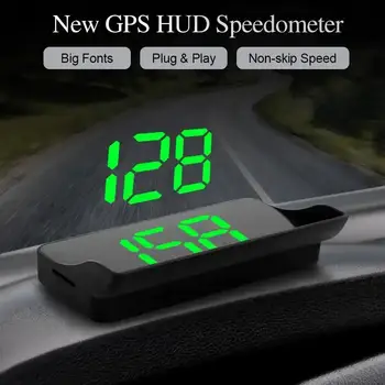 Новый Установленный В Автомобиле V9 HUD Head Up Дисплей Проектор Скорости На Лобовом Стекле GPS Цифровой Спидометр Plug & Play Универсальные Автомобильные Аксессуары