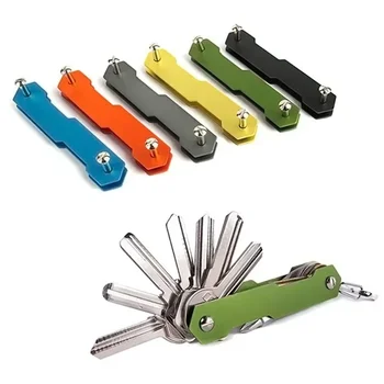 Умный держатель для ключей для мужчин, зажим, портативный компактный брелок для ключей, твердый оксид алюминия, умный гибкий чехол, органайзер для ключей, инструменты